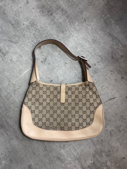 Gucci Cream Monogram Jackie Bag