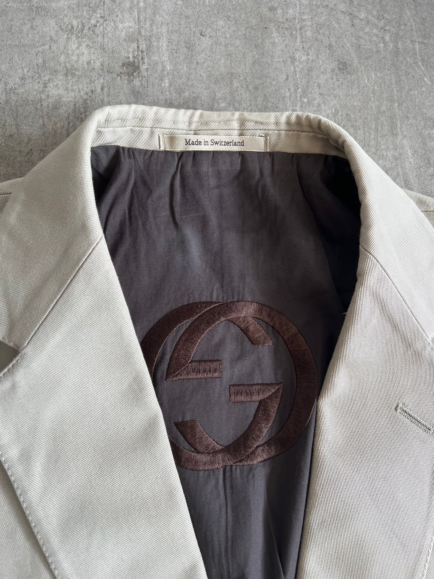 1998 Gucci Tom Ford Beige Cotton Blazer