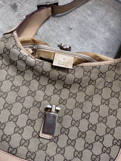 Gucci Cream Monogram Jackie Bag