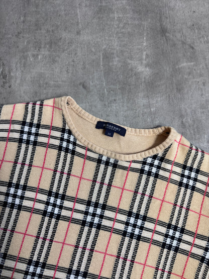 Burberry Nova Check Knit Top