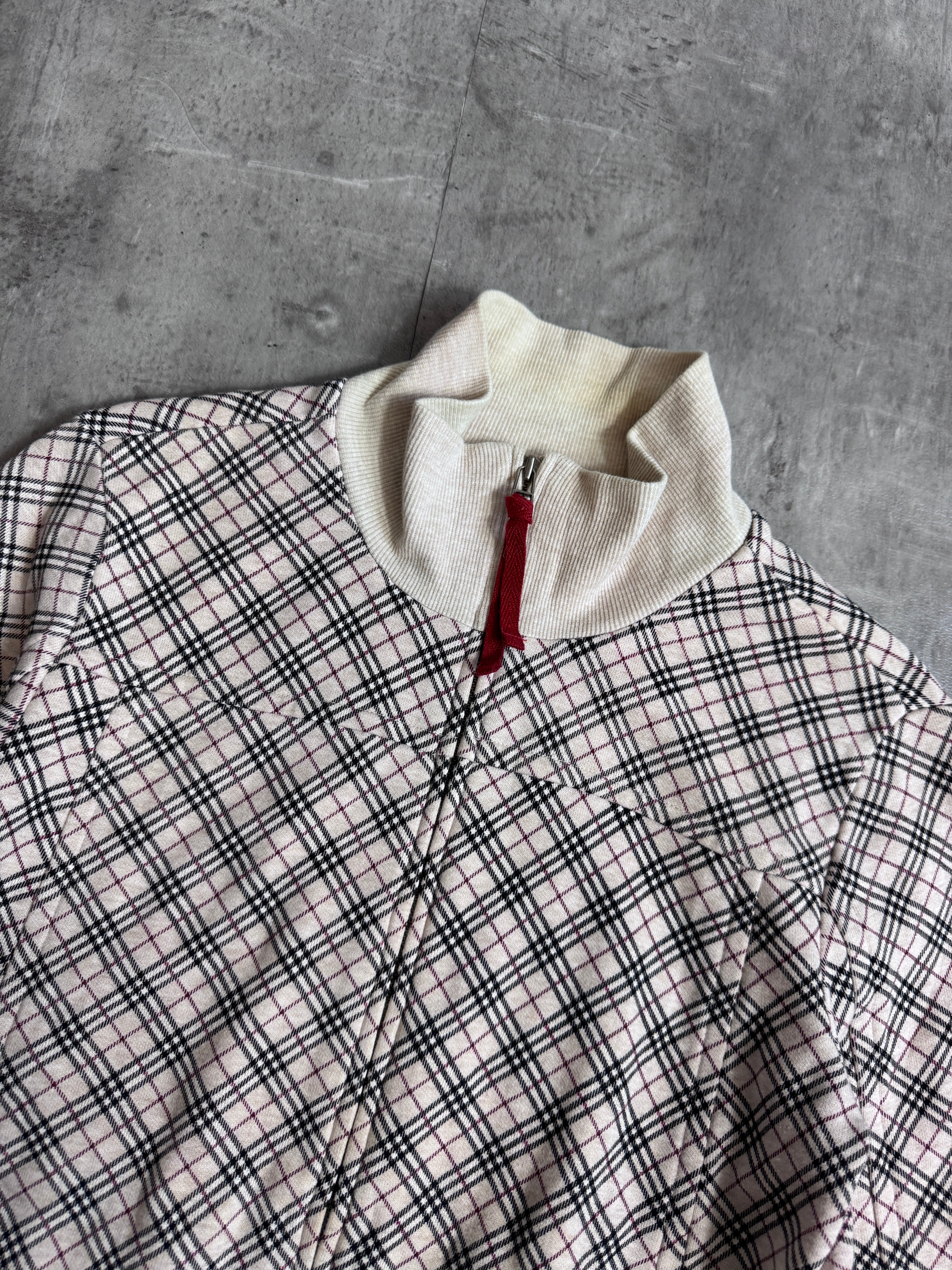 BURBERRY BLUE LABEL ノバチェック ダブルジップ 38 Burberry Blue Label Nova Check Zipper – Vintage