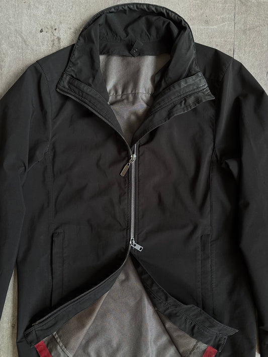 Prada Black Double Zip Re-Nylon Blouson Jacket SGV370
