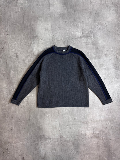 Comme des Garçons Tri-Tone Dark Grey Sweater