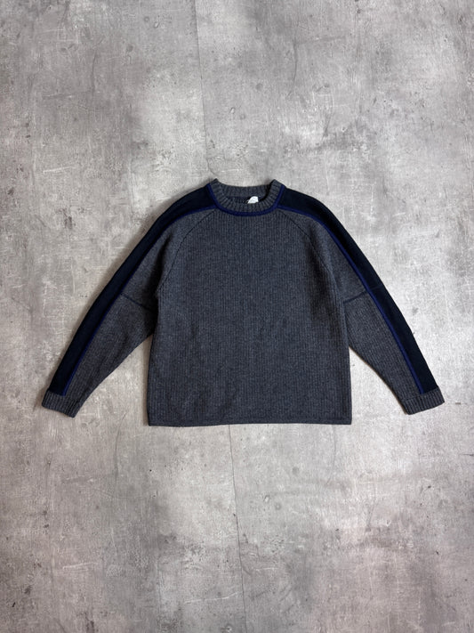 Comme des Garçons Tri-Tone Dark Grey Sweater