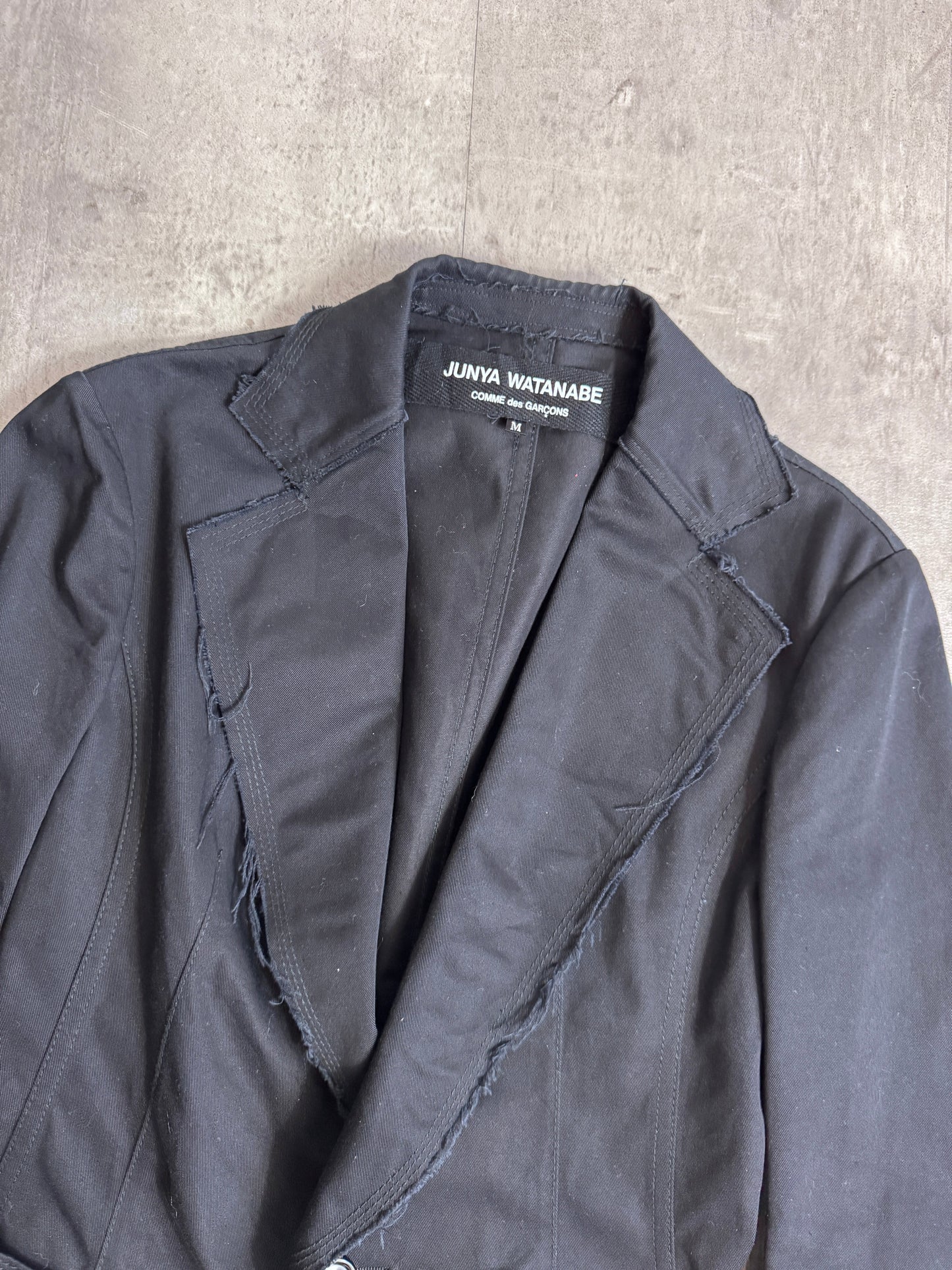Junya Watanabe x Comme des Garçons Black Distressed Blazer