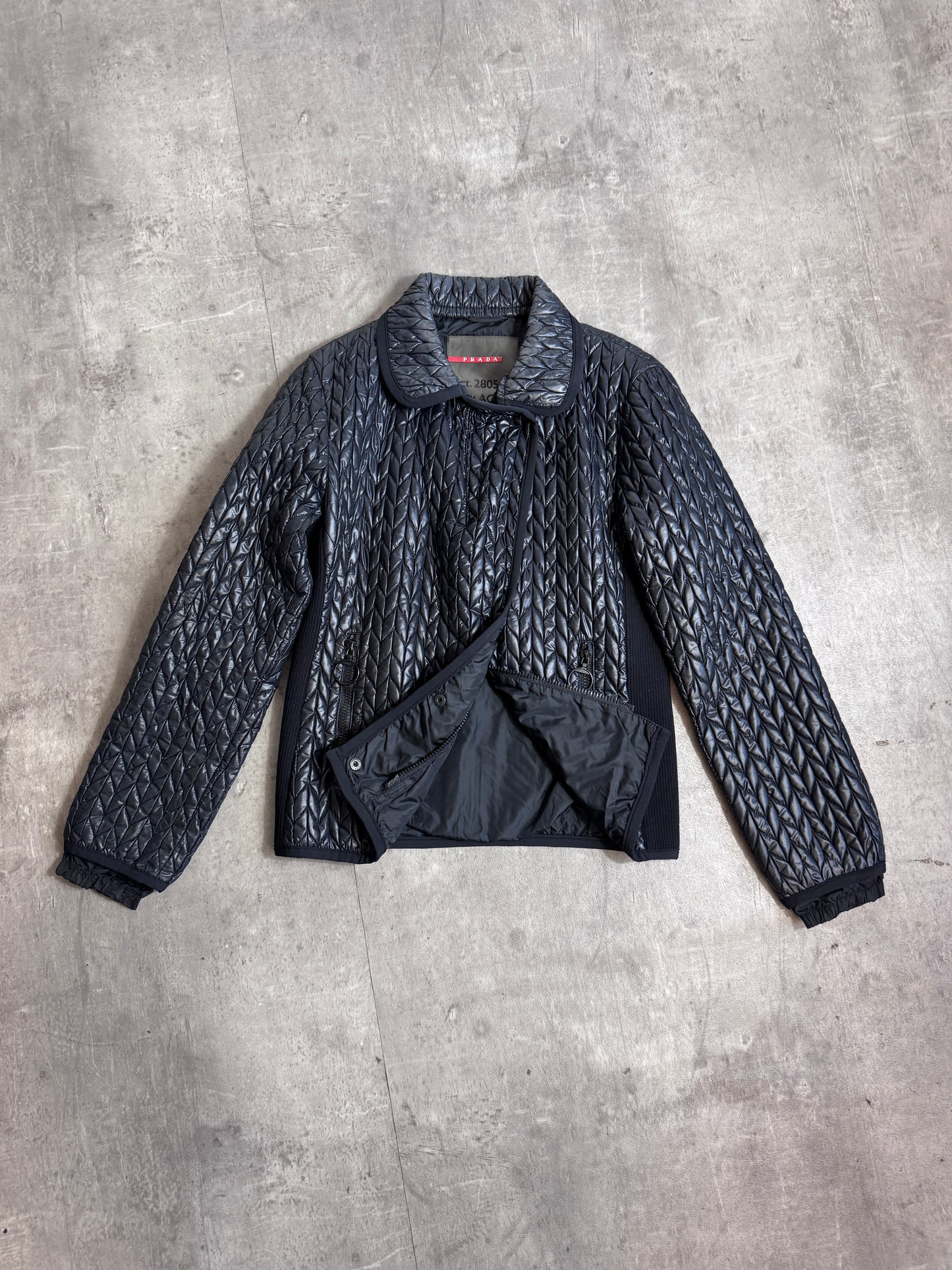 Prada Black Diamond Quilted Jacket