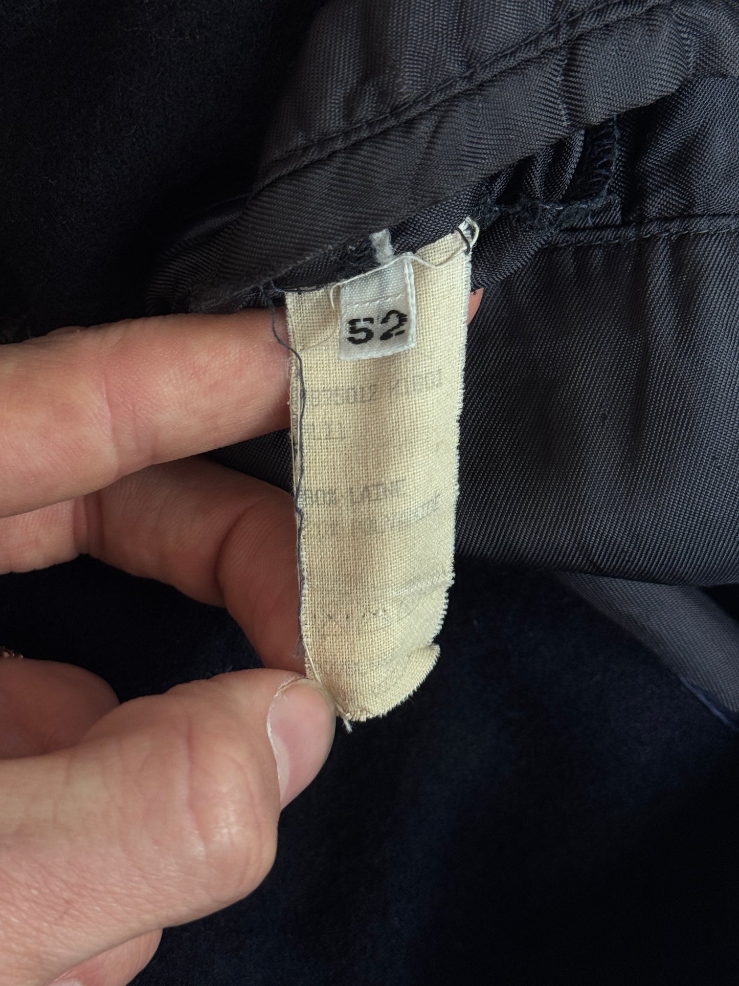 1980's YSL Navy Wool Single Breasted Military Balmacaan Coat