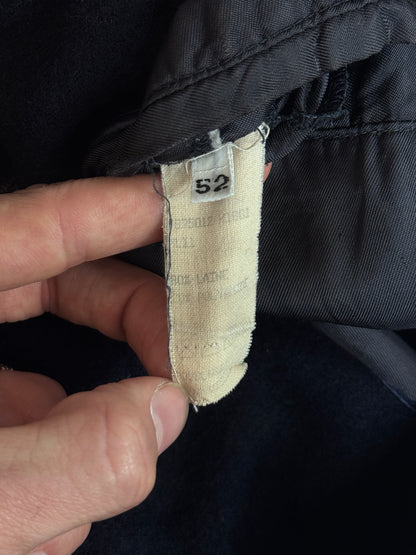 1980's YSL Navy Wool Single Breasted Military Balmacaan Coat