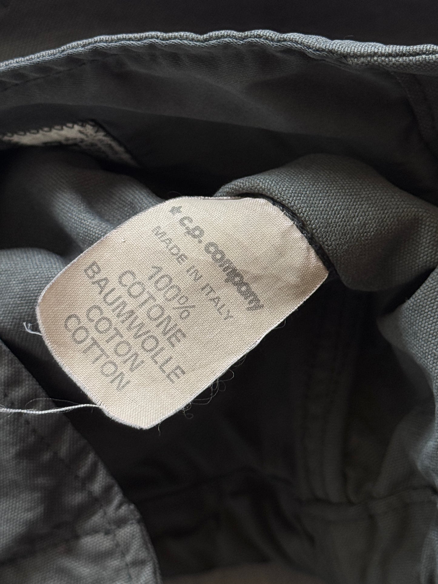 1980s C.P. Company Petrol Blue Open Collar Chore Coat
