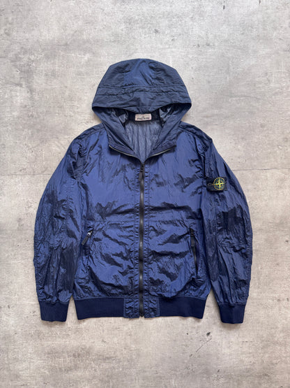 S/S 2018 Stone Island Navy Nylon Metal Wattro Hooded Smock Jacket