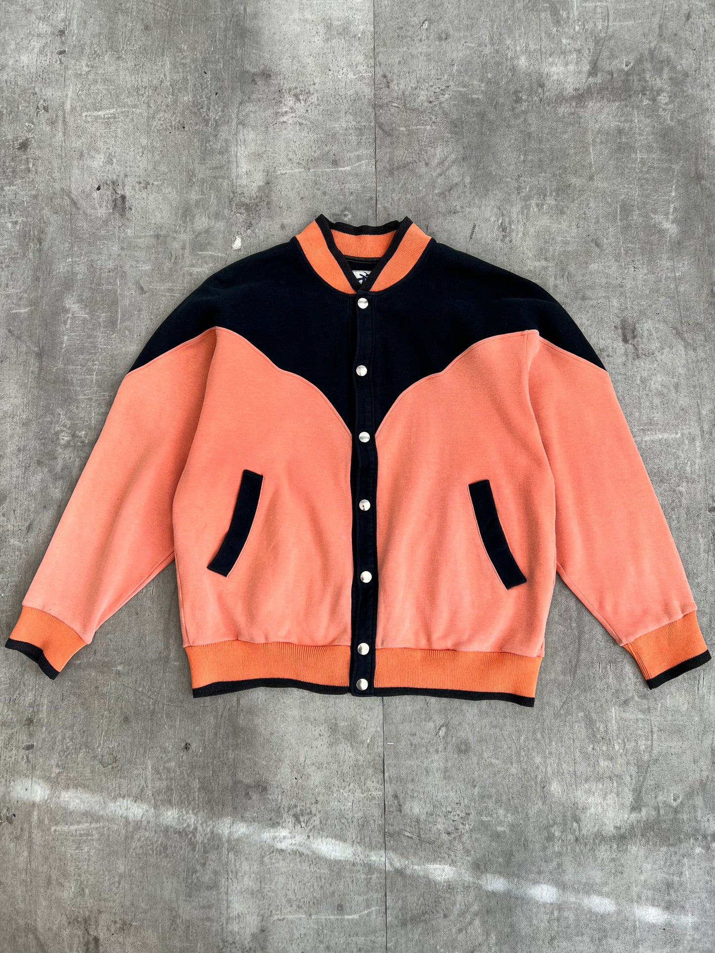 Issey Miyake Hai Sporting Gear Two Tone Varsity Jacket
