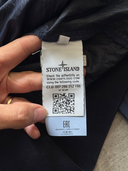 S/S 2018 Stone Island Navy Nylon Metal Wattro Hooded Smock Jacket