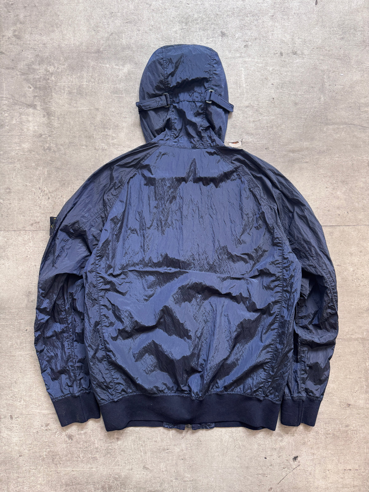 S/S 2018 Stone Island Navy Nylon Metal Wattro Hooded Smock Jacket