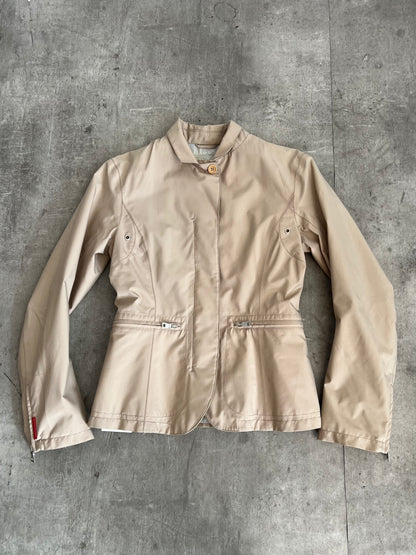 S/S 2004 Prada Sport Gore-Tex Beige Circle Darted Jacket