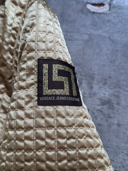 Versace Gold Quilted Parka Jacket