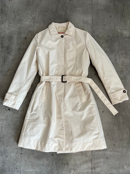 A/W 2007 Prada Cream Windstopper Belted Trenchcoat