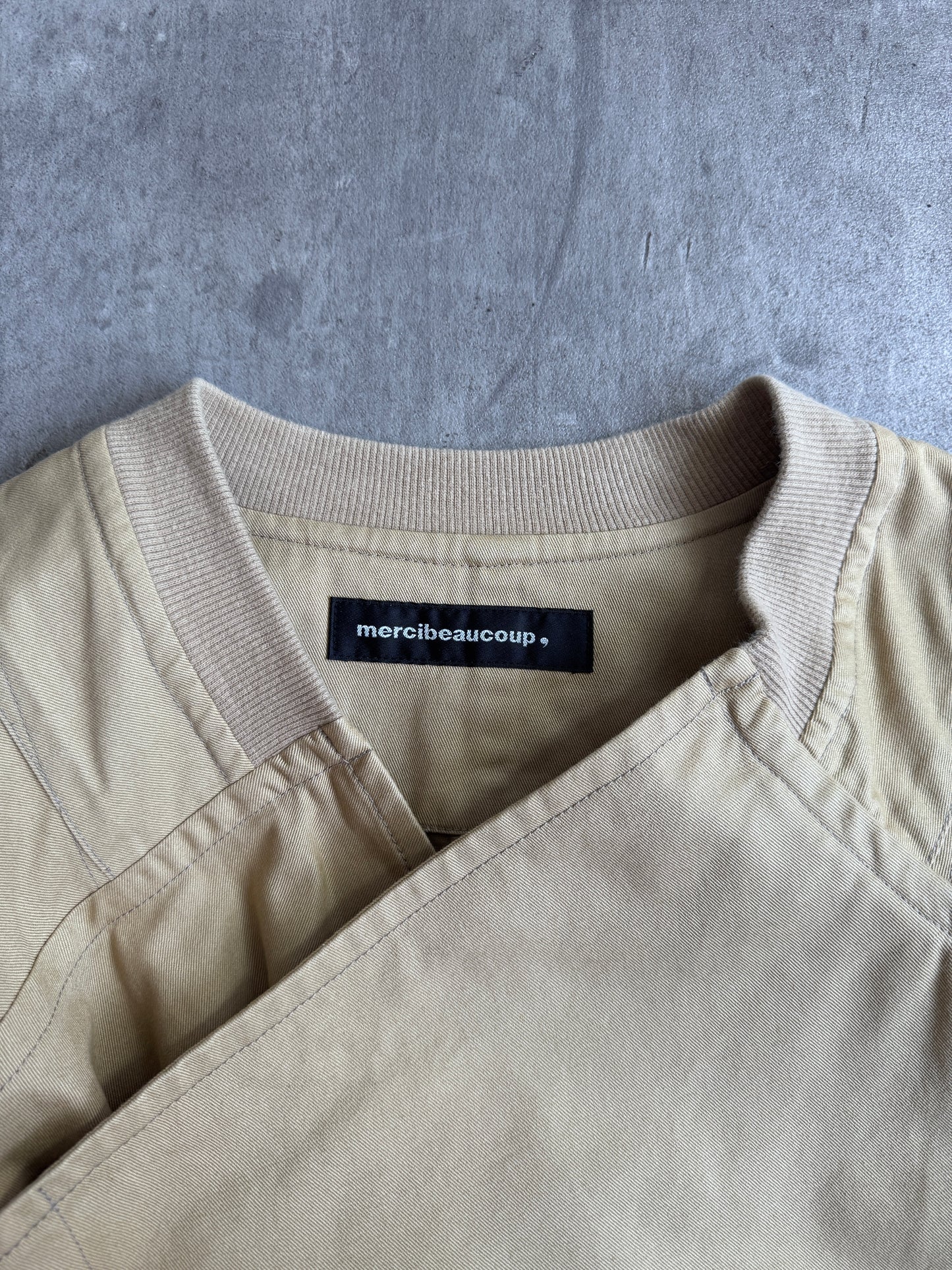 Issey Miyake Mercibeaucoup Asymmetric Beige Coat