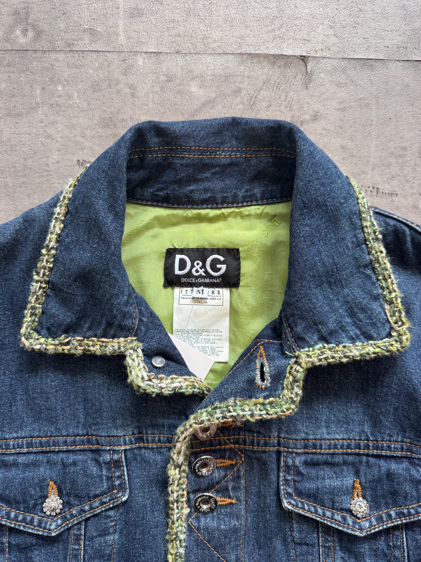 Dolce and Gabbana Trim Detail Denim Jacket