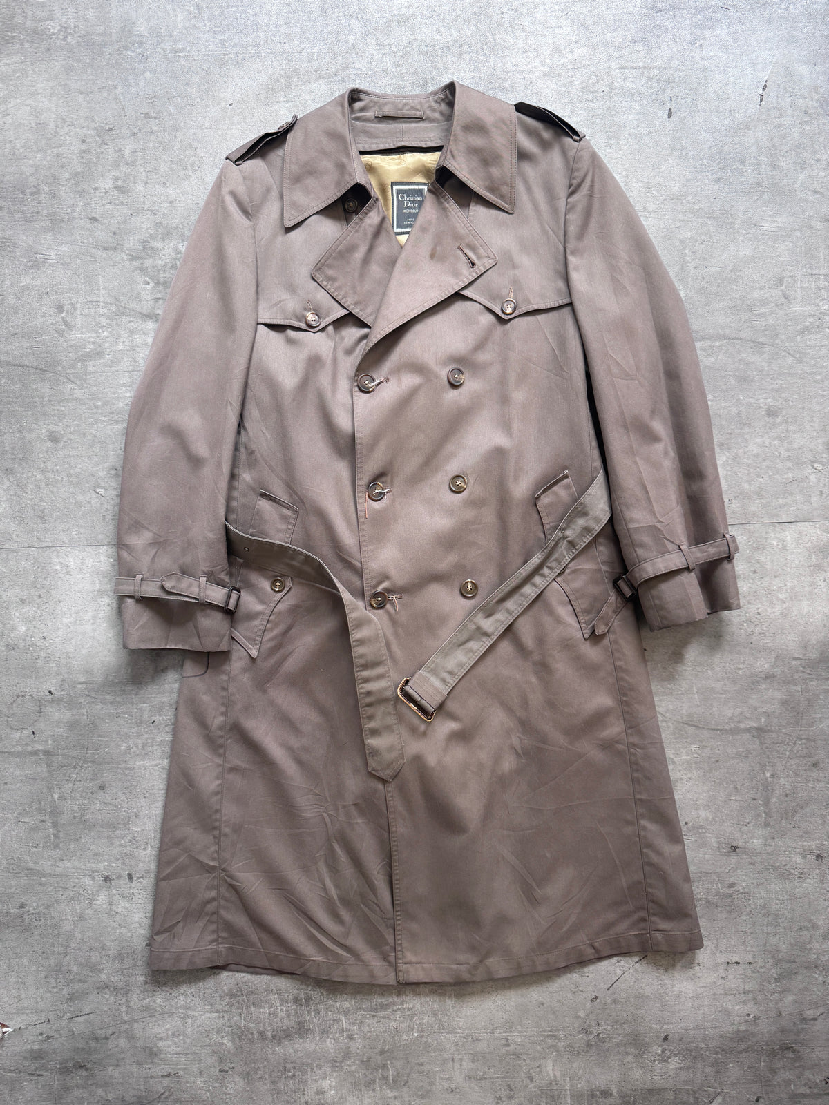 1980s Christian Dior Grown Double Breasted Trenchcoat (SOLD AS SEEN)