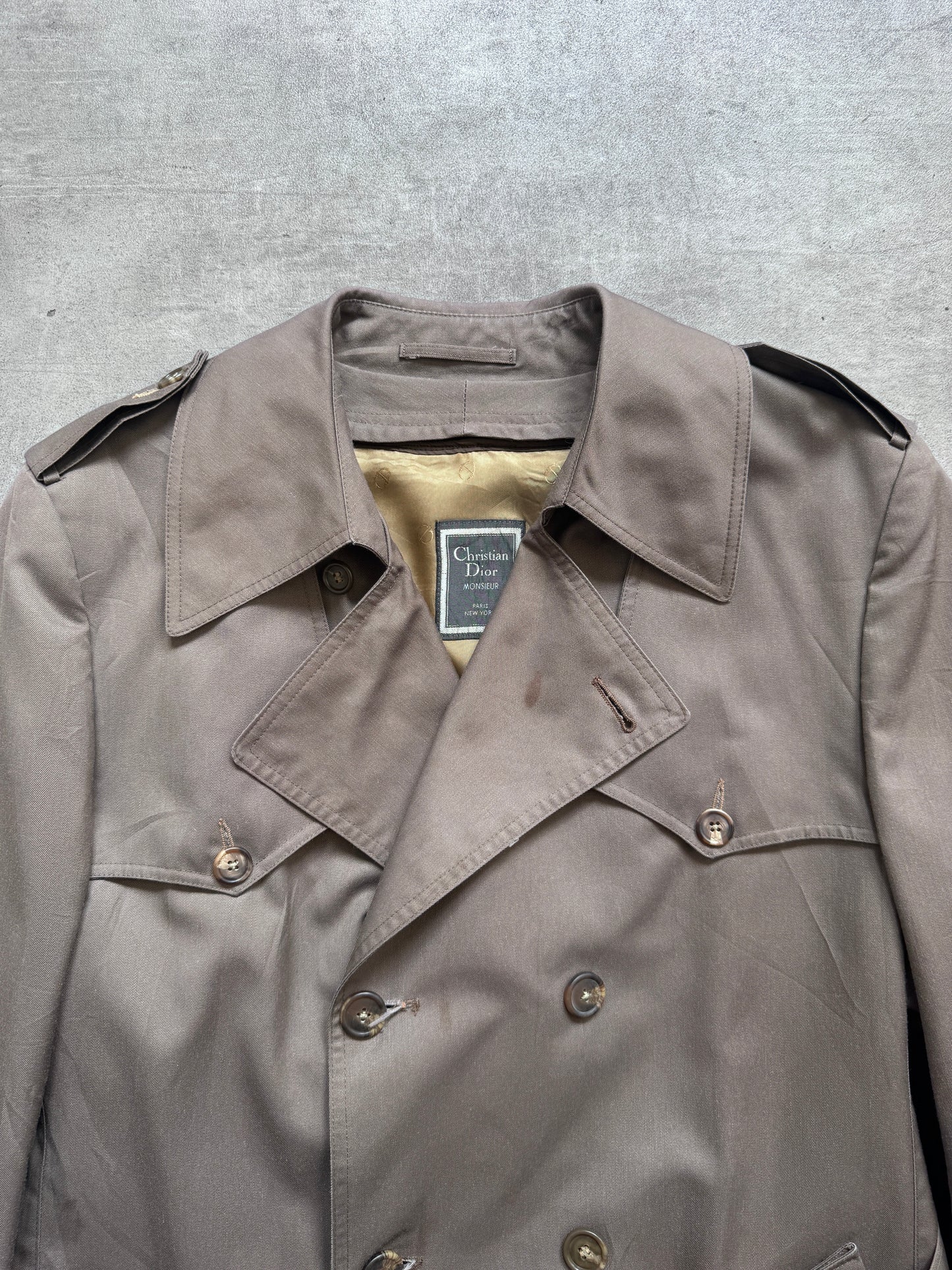 1980s Christian Dior Grown Double Breasted Trenchcoat (SOLD AS SEEN)