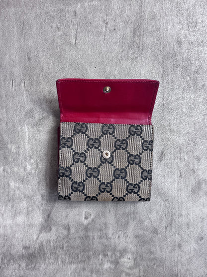 Gucci GG Supreme Red Leather Purse
