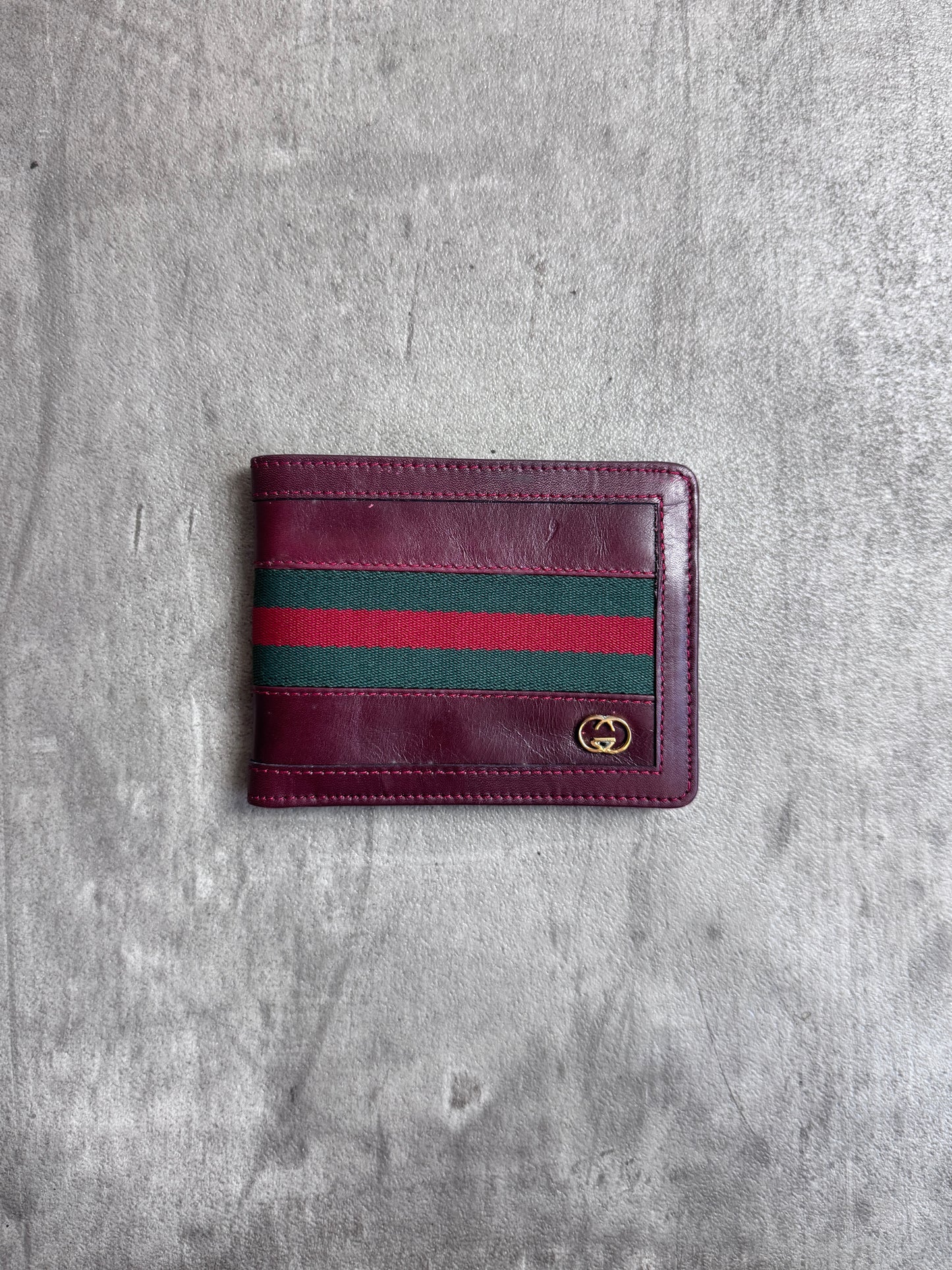 Gucci Sherry Line Bi-Fold Leather Wallet