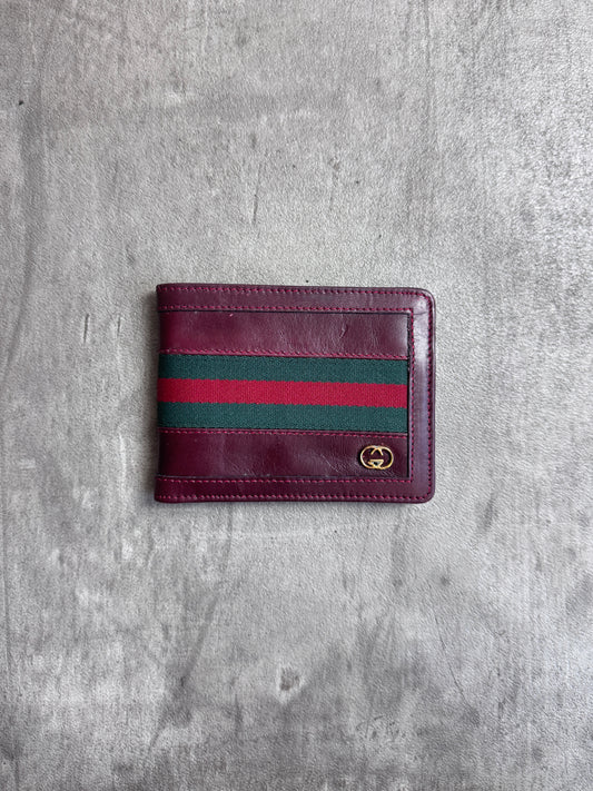 Gucci Sherry Line Bi-Fold Leather Wallet