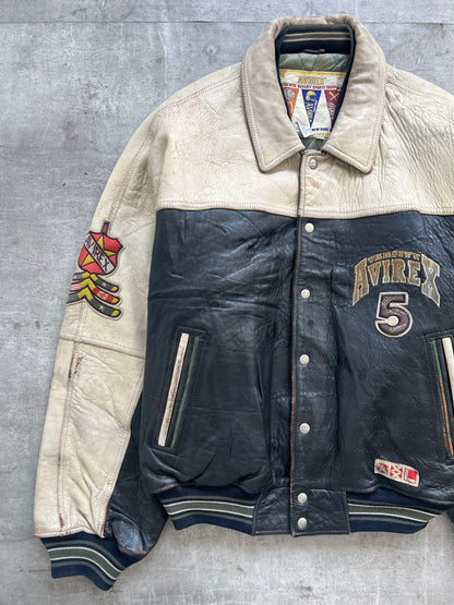 1990's Avirex Varsity Northwest Wild Bears Leather Bomber Jacket