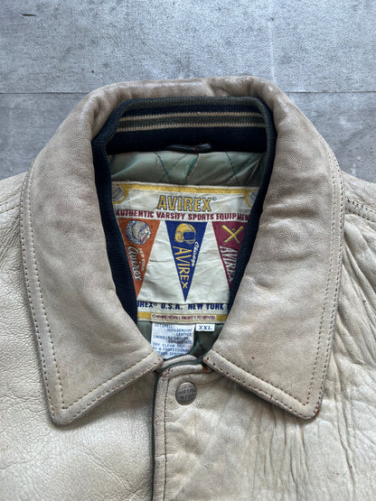 1990's Avirex Varsity Northwest Wild Bears Leather Bomber Jacket