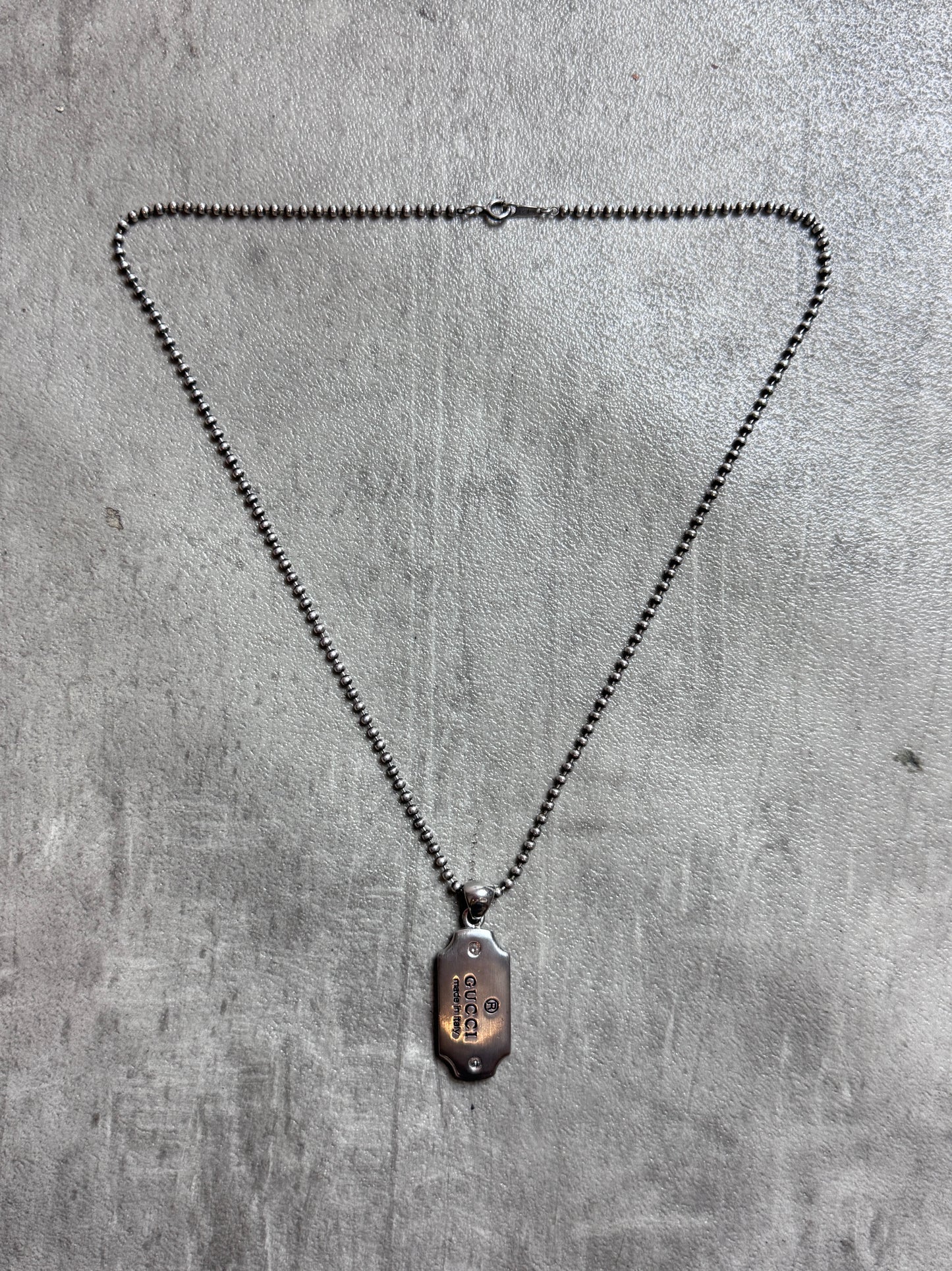 Gucci Silver Pendent Necklace