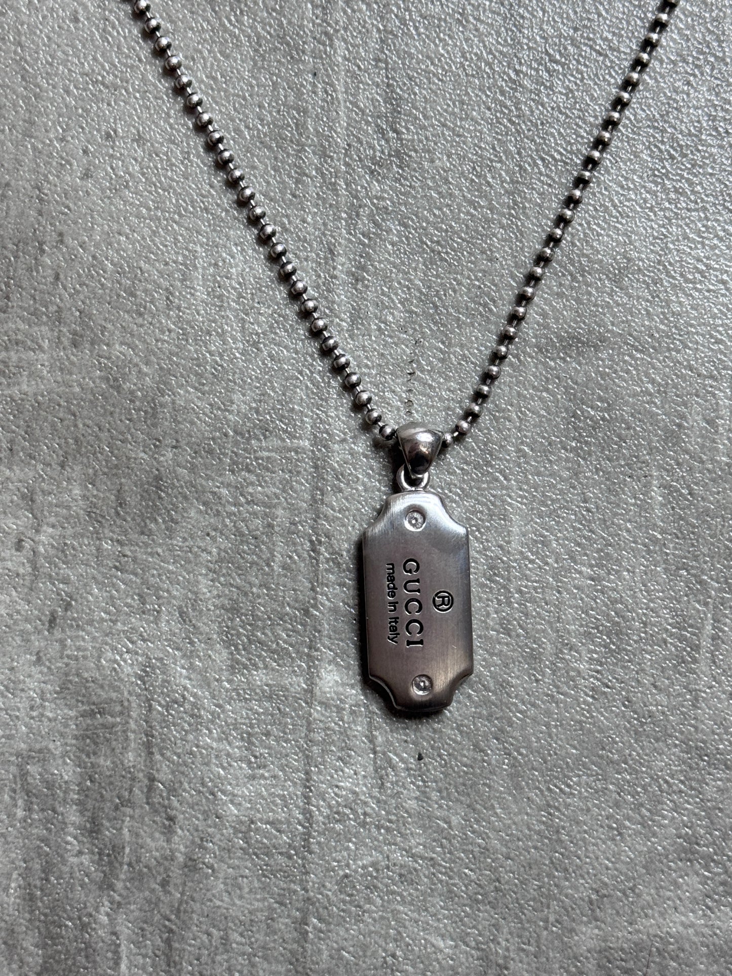 Gucci Silver Pendent Necklace