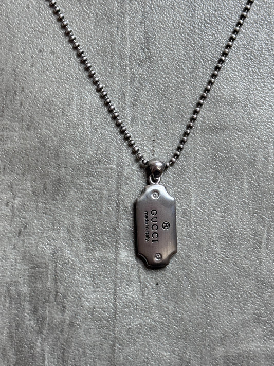 Gucci Silver Pendent Necklace