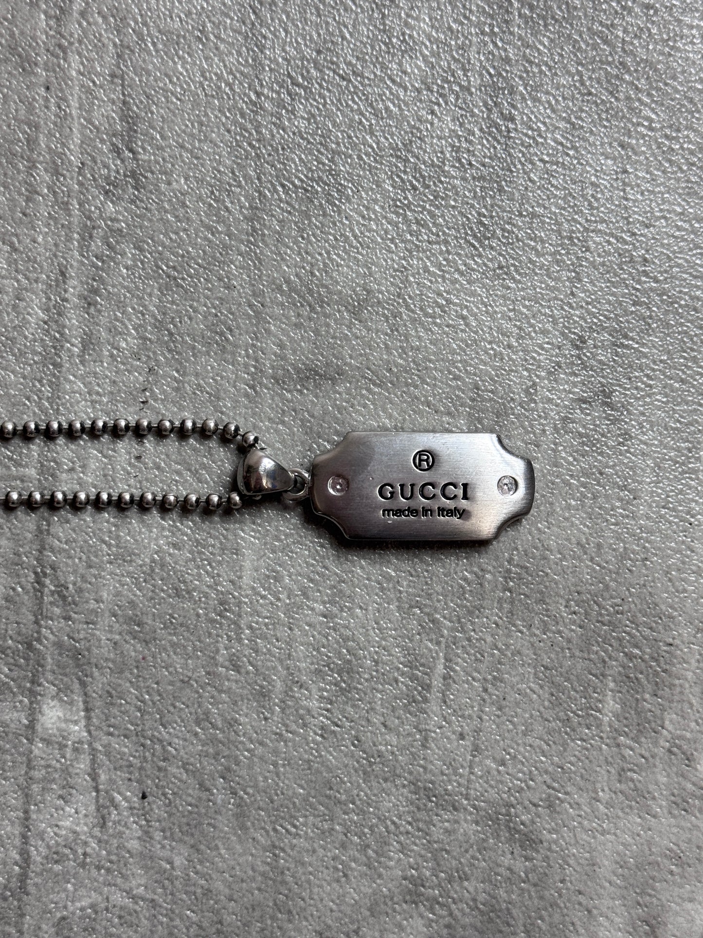 Gucci Silver Pendent Necklace
