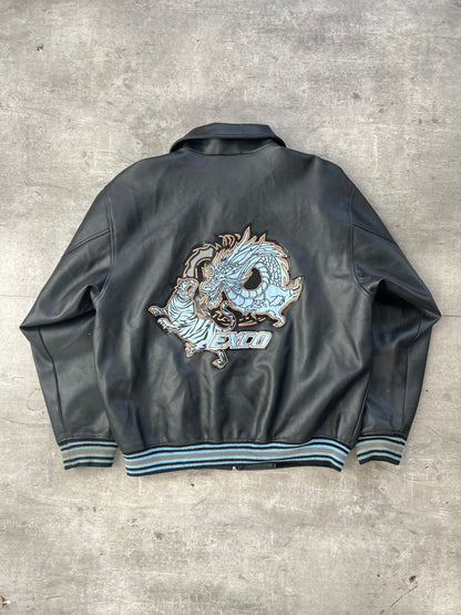 1990's Exco Faux Leather Graphic Varsity Jacket