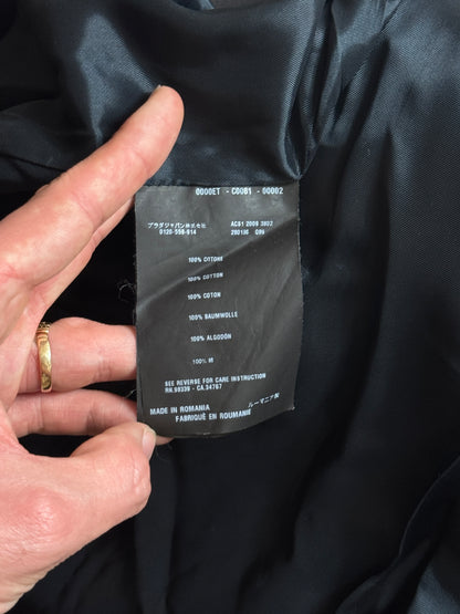 Prada Silk Lined Navy Double Breasted Trench Coat