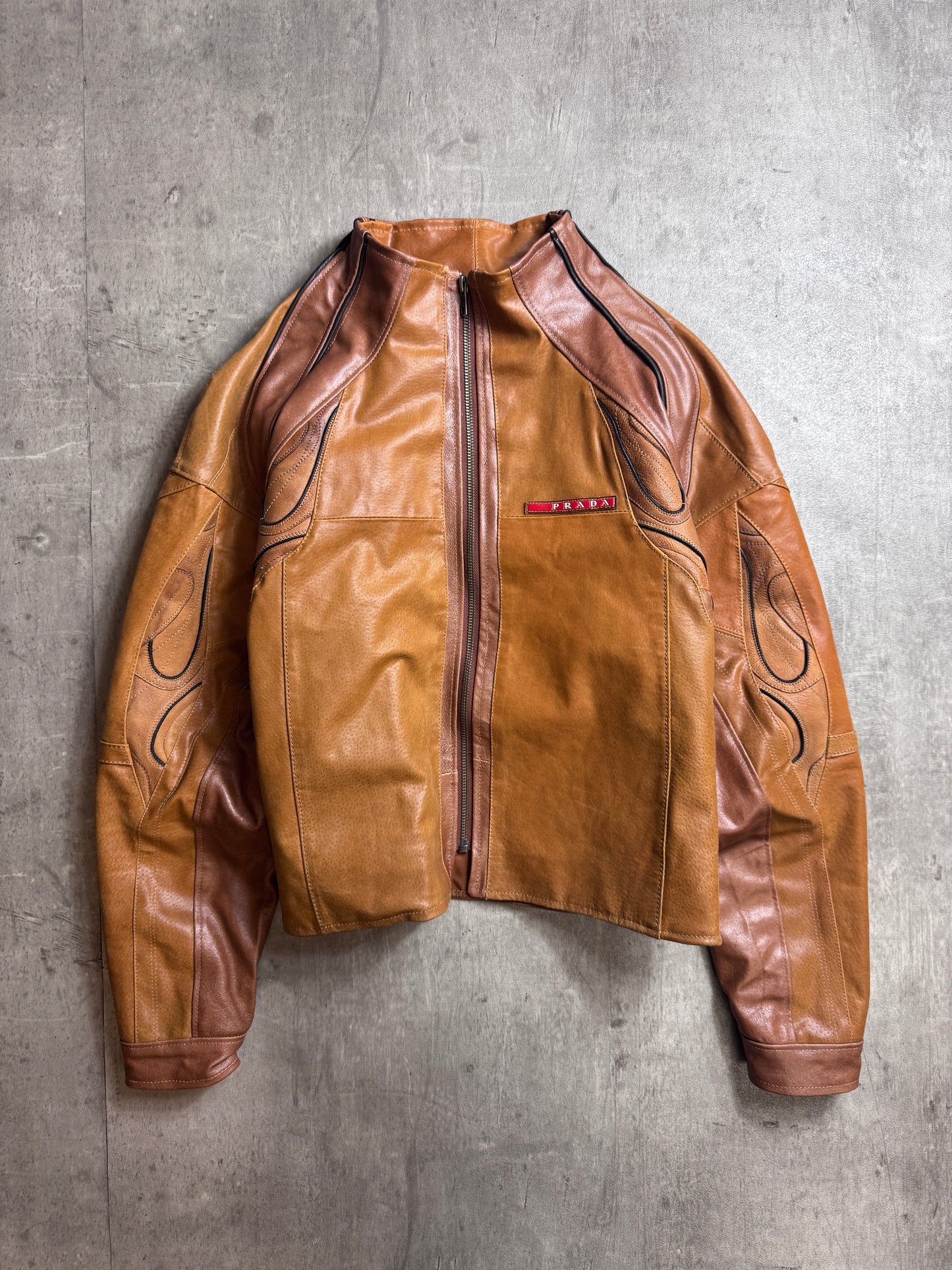 VT Rework: Prada Brown Trainer Leather Jacket
