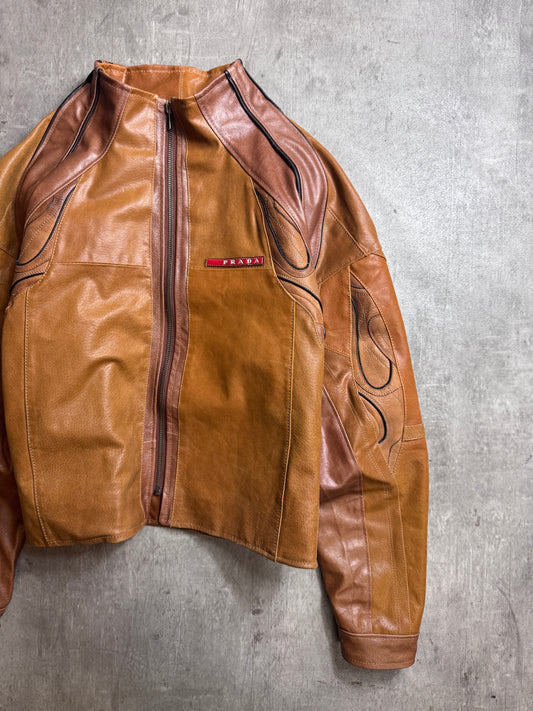 VT Rework: Prada Brown Trainer Leather Jacket