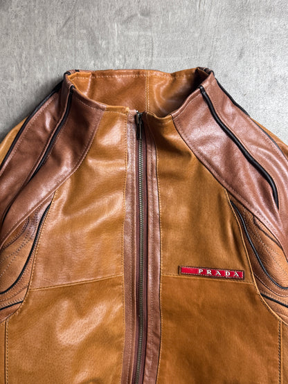 VT Rework: Prada Brown Trainer Leather Jacket