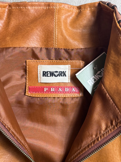 VT Rework: Prada Brown Trainer Leather Jacket