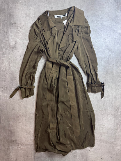 McQ Alexender McQueen Lightweight Khaki Overcoat