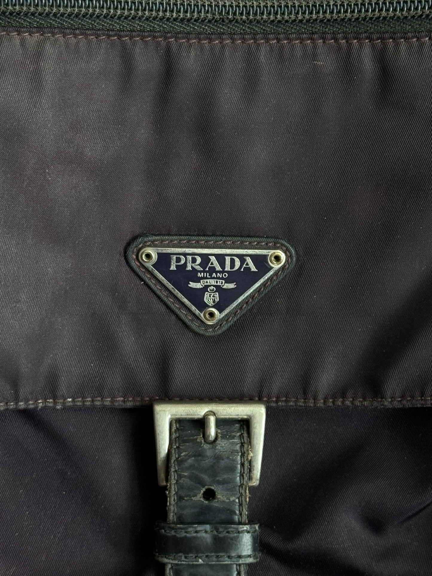 Prada Tessuto Nylon Plum Cross Body