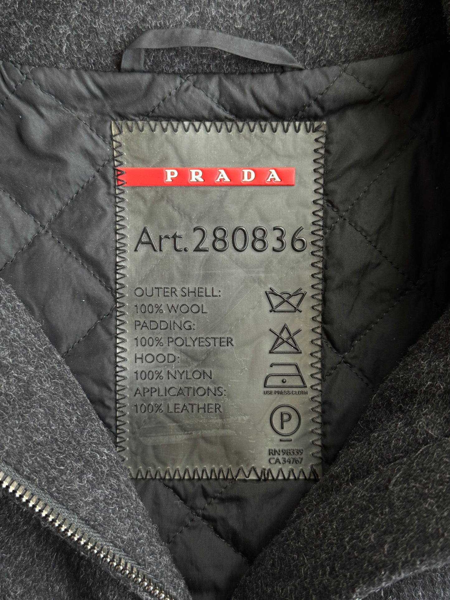 A/W 2006 Prada Grey Fox Fur Wool Modular Jacket