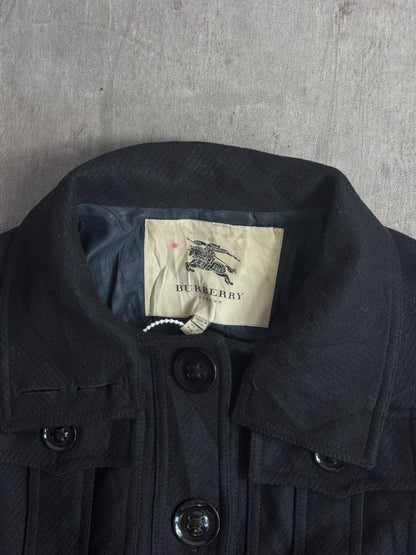 Burberry Black Wool Four Pocket Field Parka