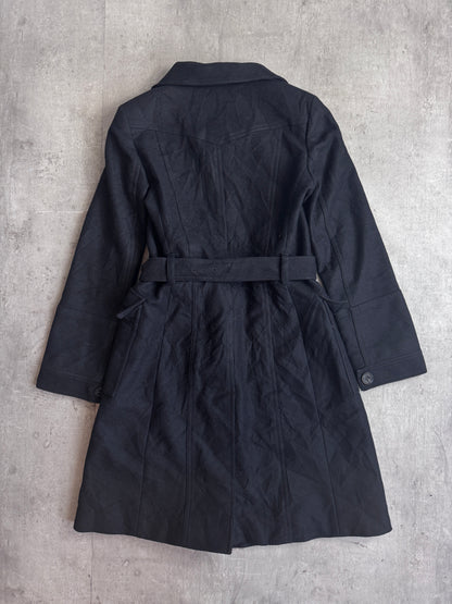 Burberry Black Wool Four Pocket Field Parka