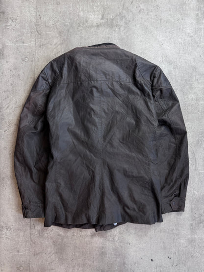 Gucci 4 Pocket Brown Waxed Cafe Racer Jacket