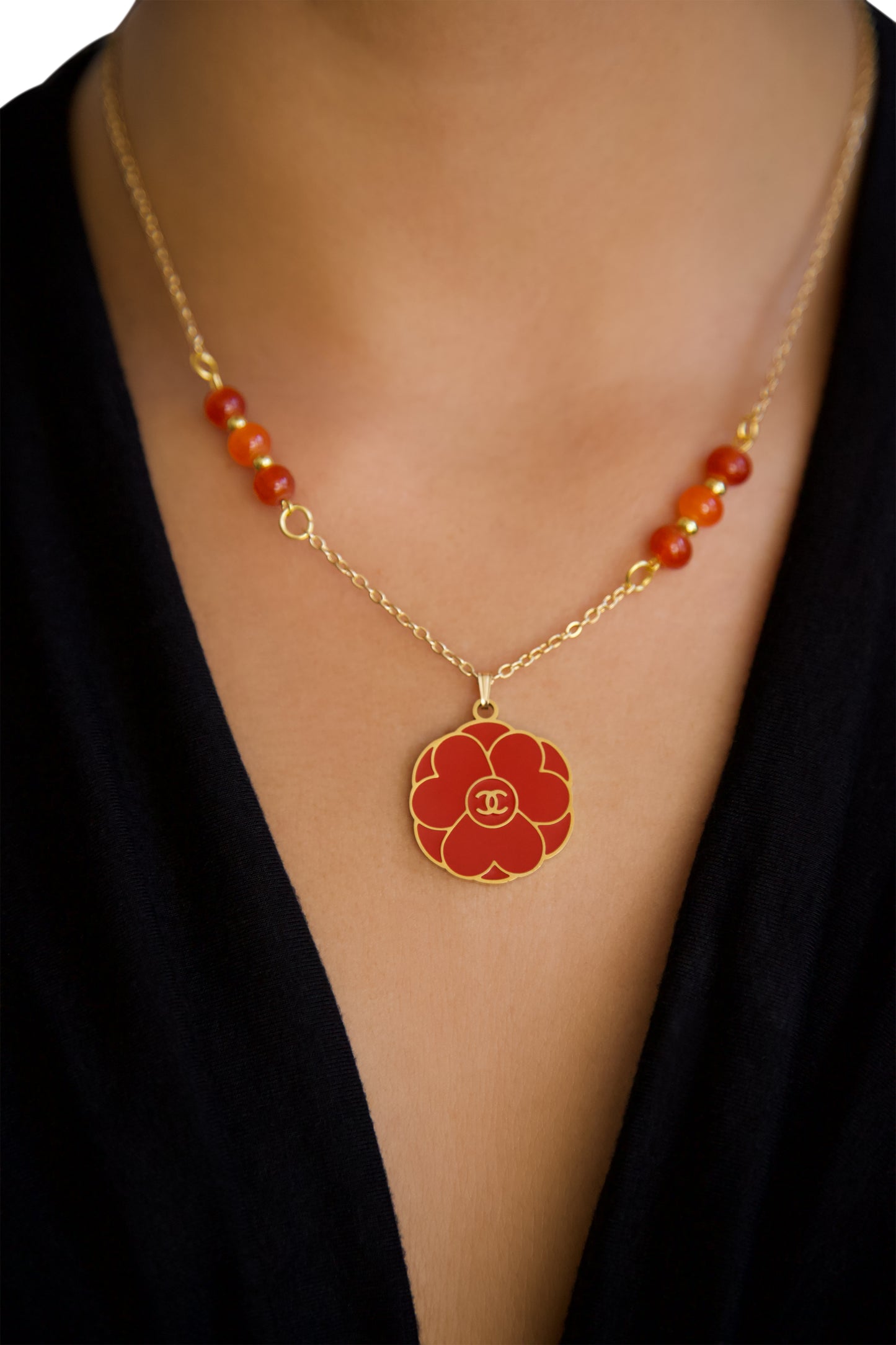 VT Rework : Reworked Chanel Camelia Beaded Necklace