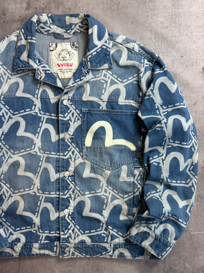 Evisu Heritage Diacock Print Denim Jacket