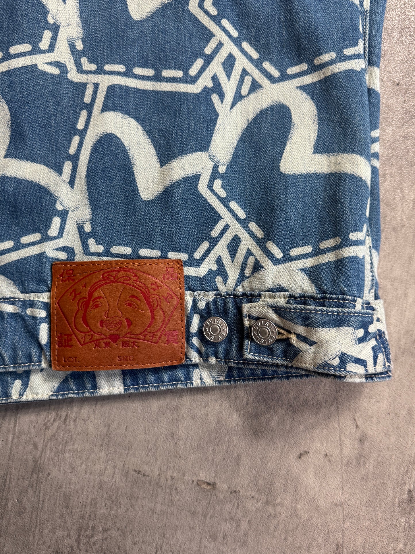 Evisu Heritage Diacock Print Denim Jacket