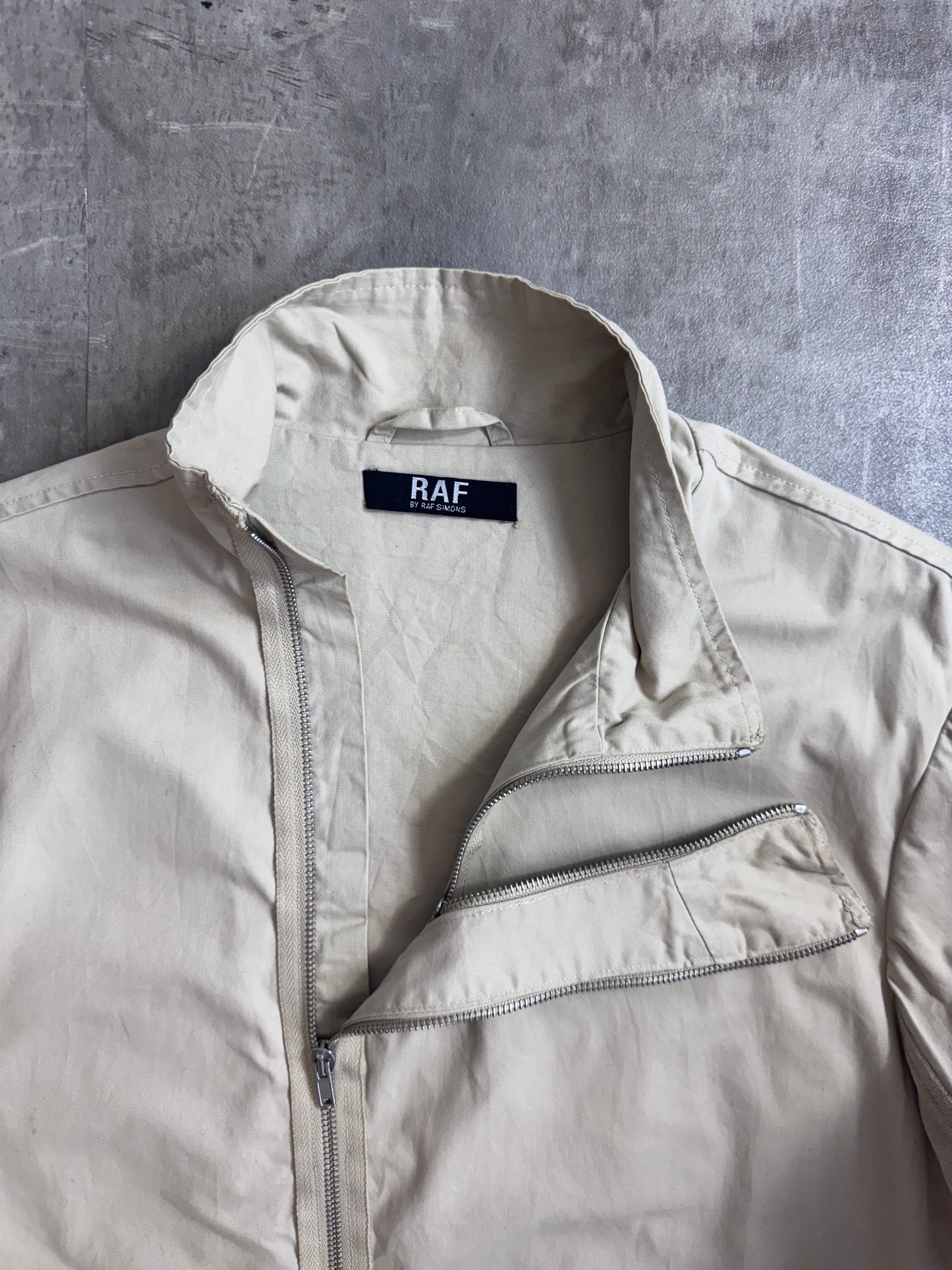 RAF by Raf Simons Zipper Detail Canvas Jacket