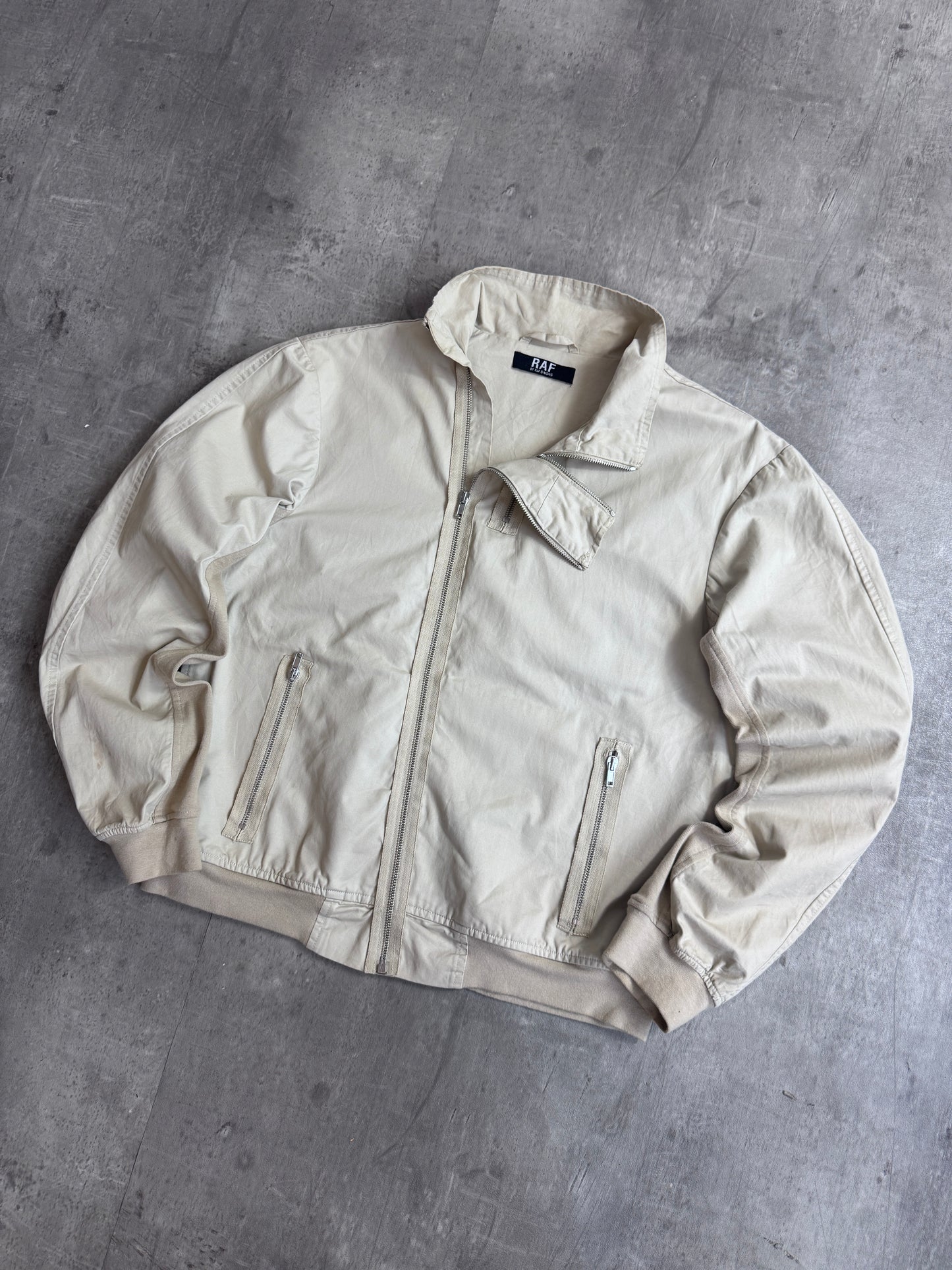 RAF by Raf Simons Zipper Detail Canvas Jacket